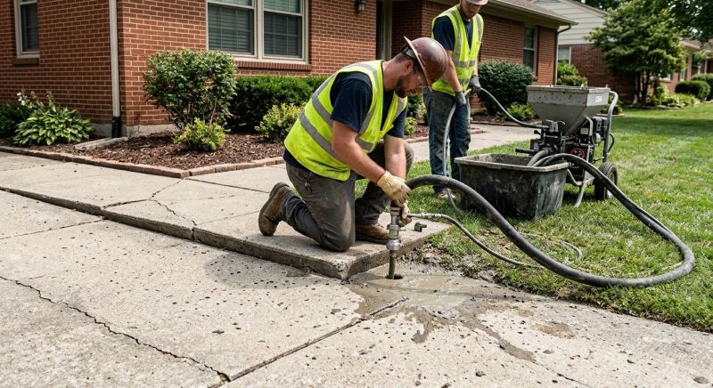 Sunken Sidewalk Repair in West Des Moines, IA